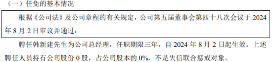 维泰股份聘任韩新建为公司总经理2023年公司净利286213万(图1)